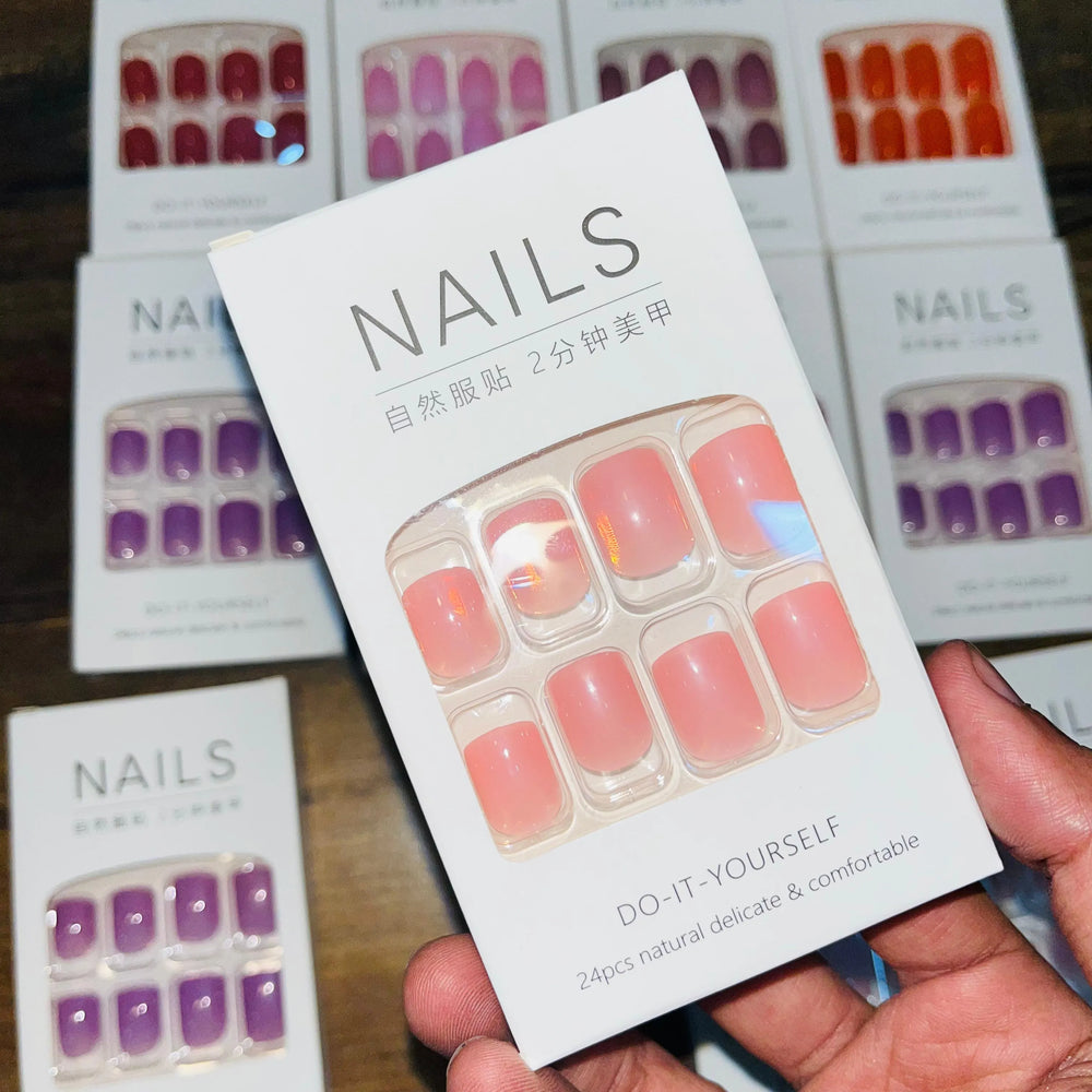 Stylish Artifical Nails With Free sticker (24 Pcs) Cosmia.pk