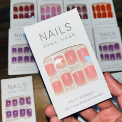 Stylish Artifical Nails With Free sticker (24 Pcs) Cosmia.pk