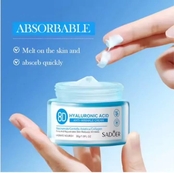 Sadoer 8D Hyaluronic Acid Anti-Wrinkle Cream - 30g Sadoer
