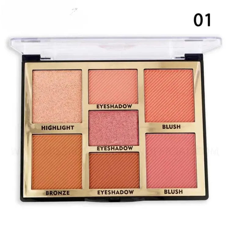 Miss Rose Blush, Highlight, Eyeshadow Palette - 7 Colors Miss Rose