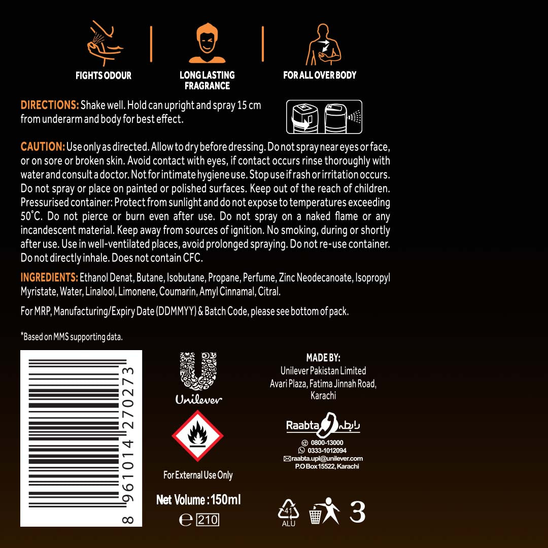 Axe Dark Temptation Body Spray 150ml Axe