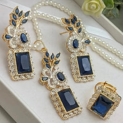 Zircon Combo Party Set – High Quality Rectangle Shape Jewelry Cosmia