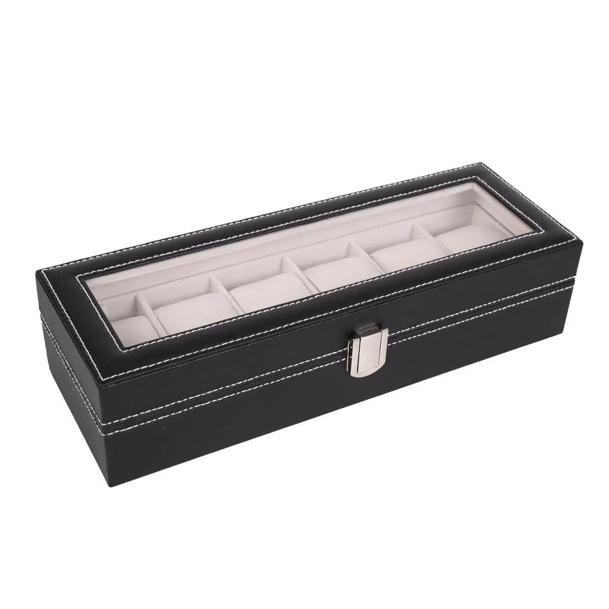 6 Slots Leather Box Watces Case Cosmia.pk