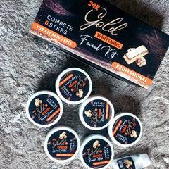 24k Gold Facial Kit Original Ultra Glowing Facial Kit - Pack Of 6 Cosmia.pk