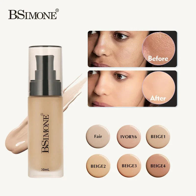 BSimone Long-Lasting High Coverage Foundation-30ml BSimone