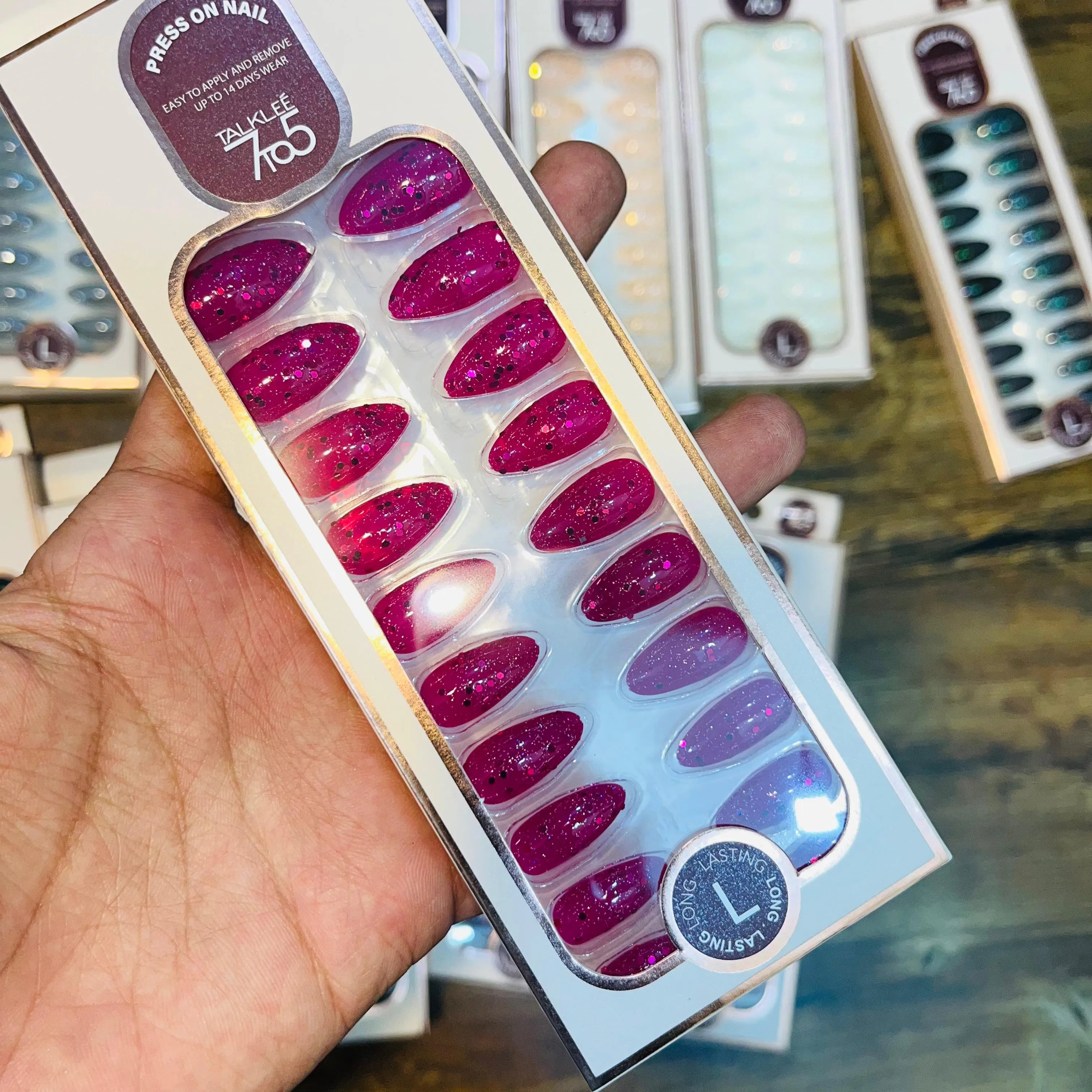7To5 Talklee Press On nails Artifical Nails With Free Stickers Talklee