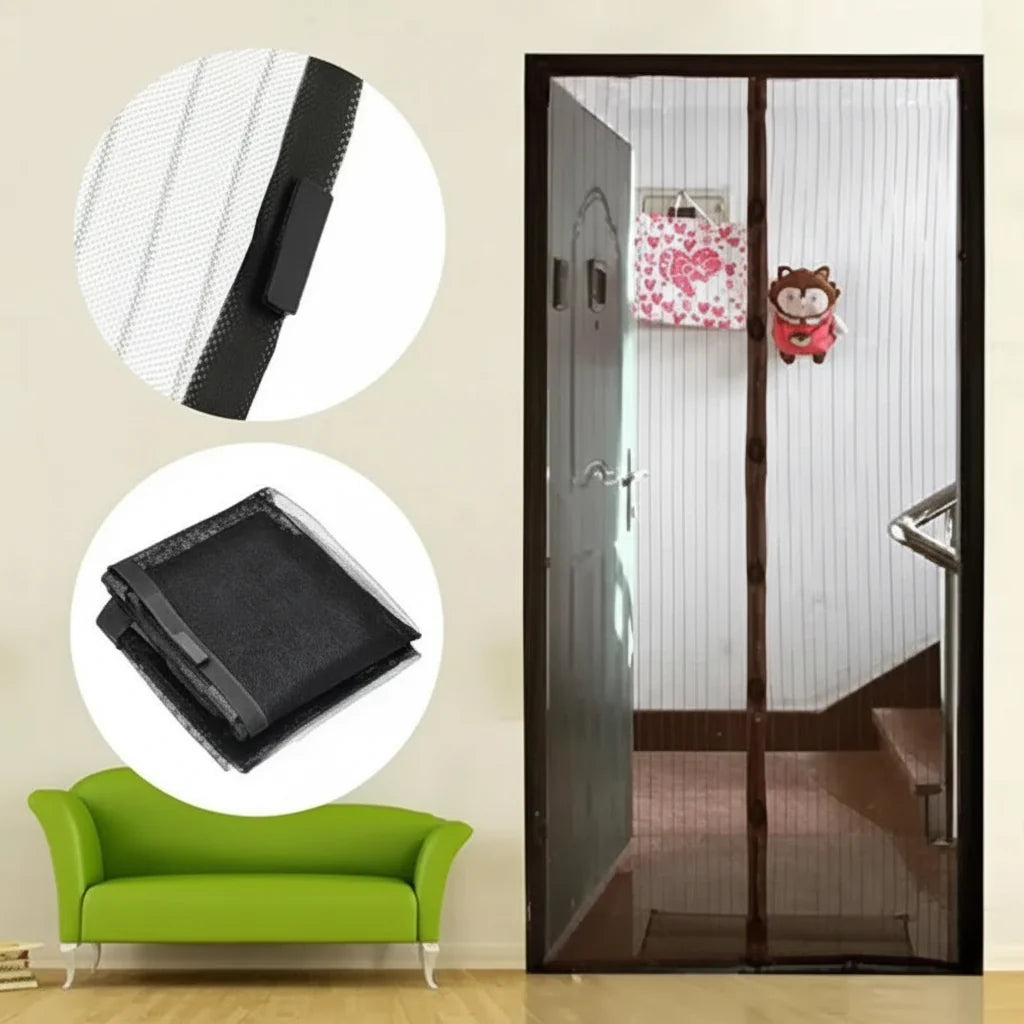 Magic Mesh Hands-Free Screen Door, 6x3.5 ft, Magnetic Auto-Close Cosmia.pk