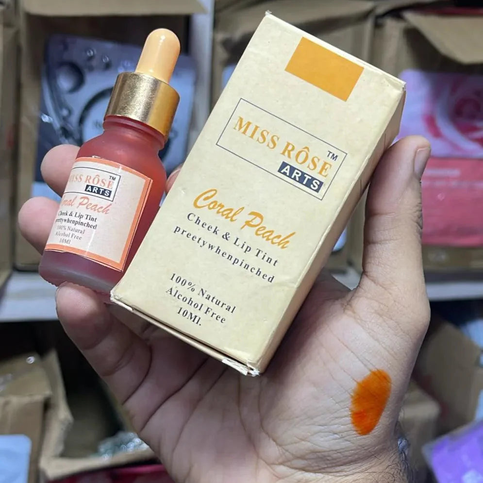 Miss Rose Lip & Cheek Tint Coral Peach Miss Rose