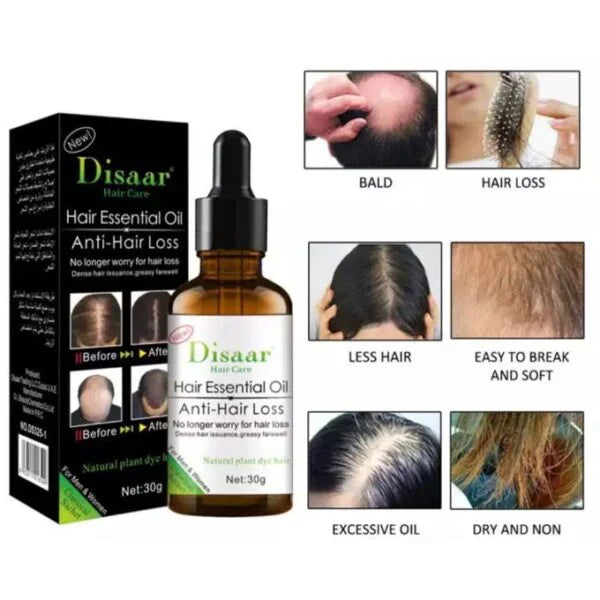 DISAAR 2 In 1 Hair Growth Essential Oil & Anti-Hair Loss Shampoo Disaar