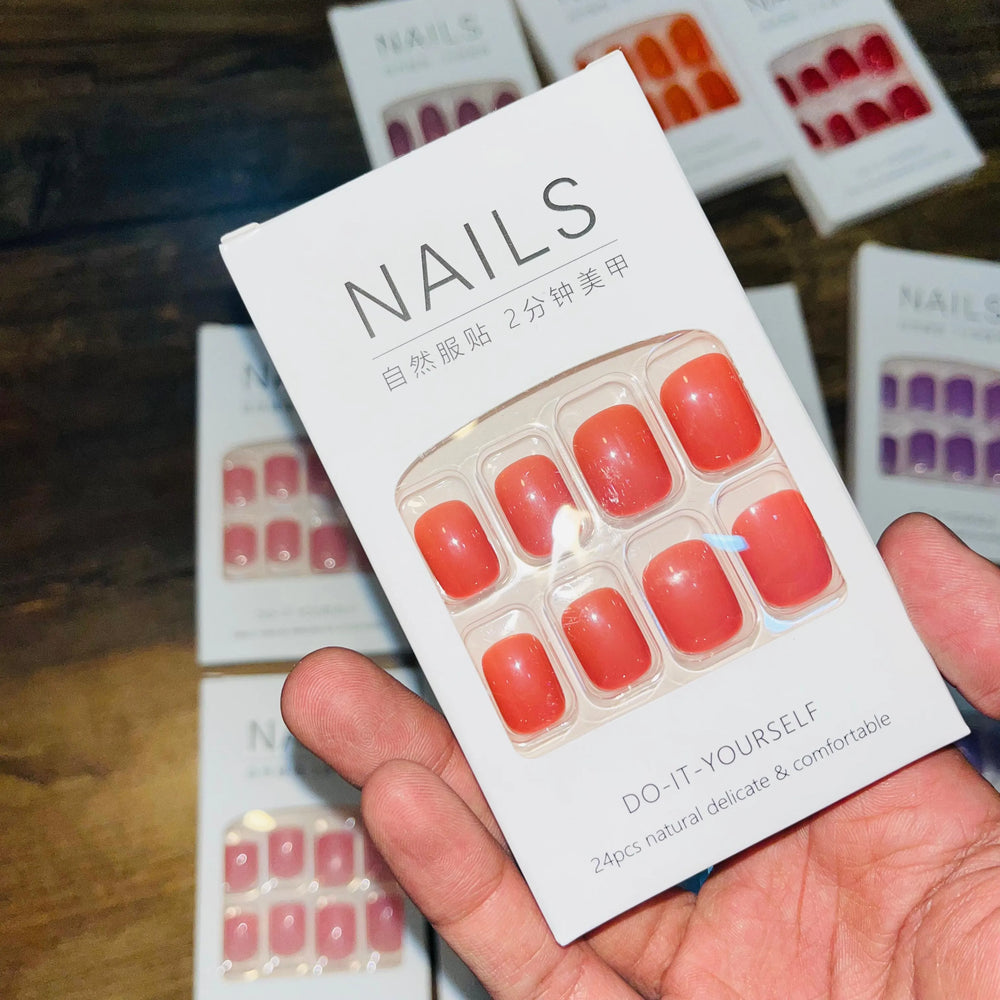 Stylish Artifical Nails With Free sticker (24 Pcs) Cosmia.pk