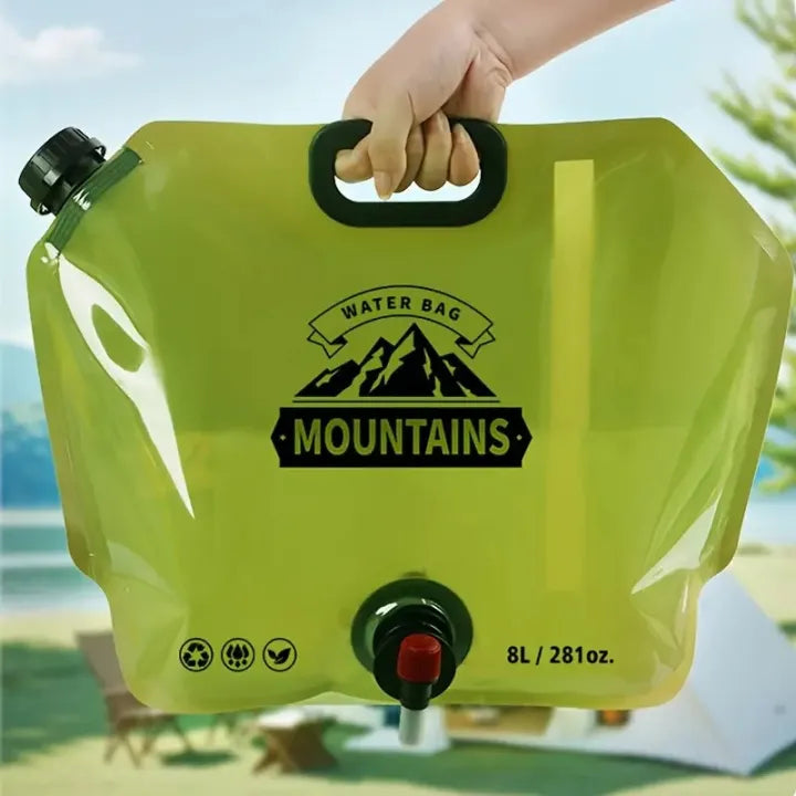 8L Foldable with Tap – Reusable for Camping, Trekking, Festivals & Cosmia.pk