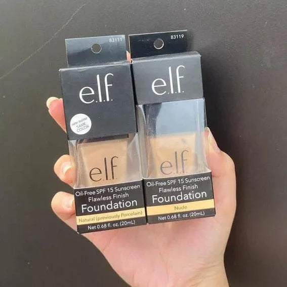 Original E.L.F Oil Free Spf-15 Sun Screen Flawless Finish Foundation - 20ml e.l.f.
