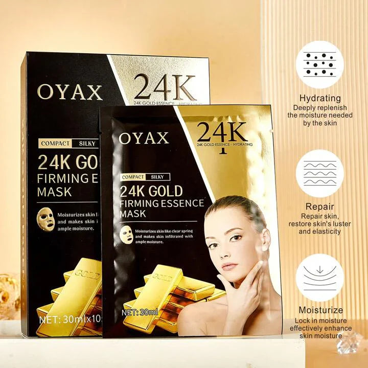 OYAX 24K Gold Firming Face Mask- Anti Aging, Hydrating, Toning & Oyax