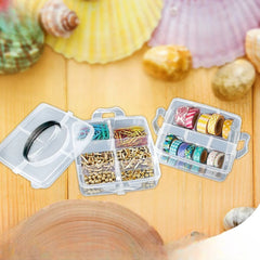 Portable Necklace And Ring Storage Box - 2 Tier Cosmia.pk