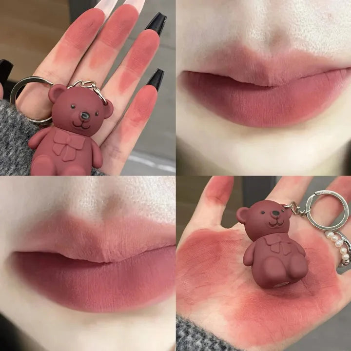 Julystar Bear Keychain Style Trendy Lip Gloss JulyStar
