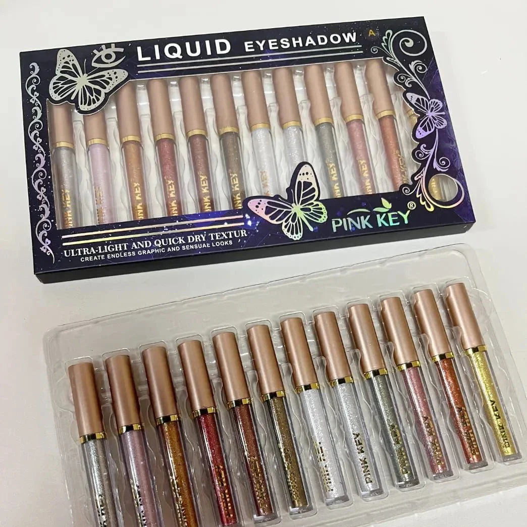 PINK KEY Liquid Eyeshadow 12 Pcs pack PINK KEY