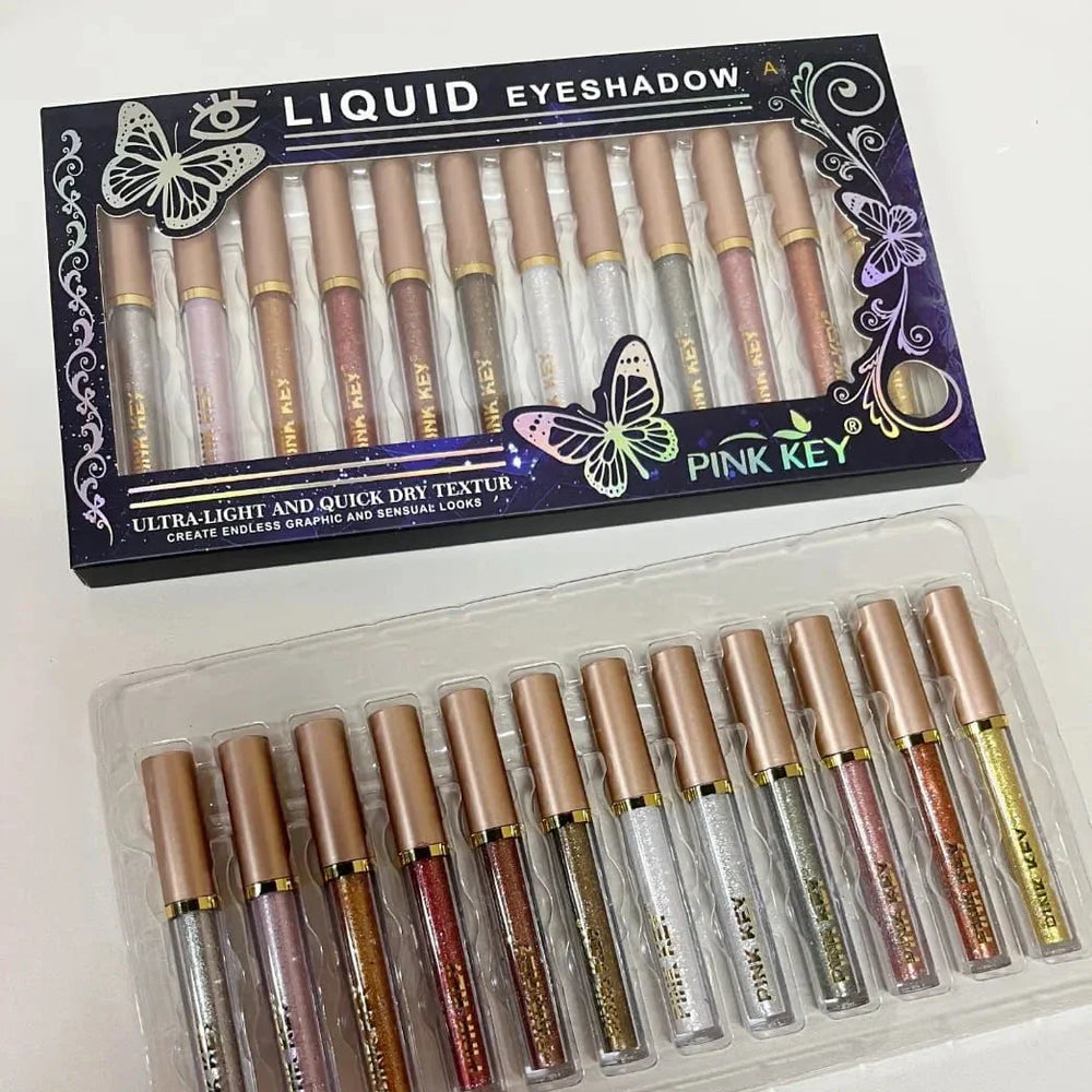 PINK KEY Liquid Eyeshadow 12 Pcs pack PINK KEY