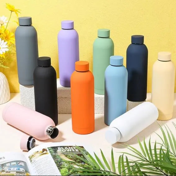 Stainless Steel Matte Water Bottle Each - 500ml Cosmia.pk