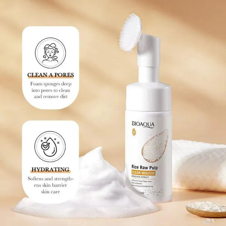Bioaqua Rice Raw Pulp Deep Cleaning & Hydrating Mousse - 120ml Bioaqua