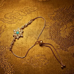 The Empress Lotus Adjustable Bolo Bracelet-Each Cosmia.pk