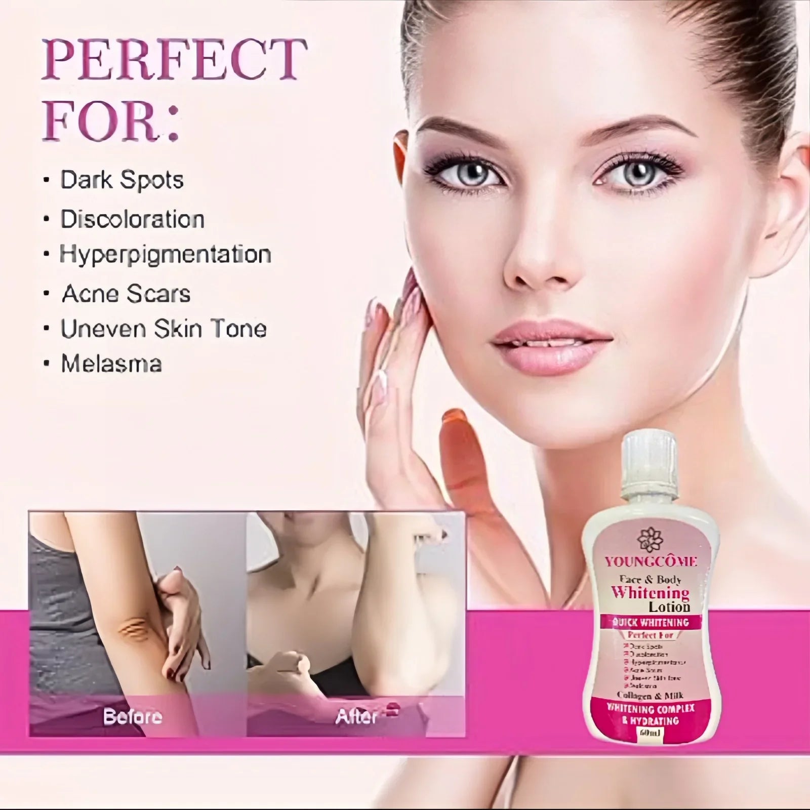 Youngcome Face & Body Whitening Lotion – 60ml Youngcome