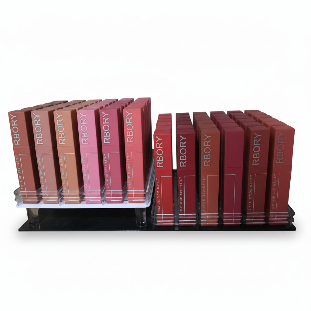 Rbory Stay Limitless Matte Waterproof Lip Gloss Pack of 12 Rbory