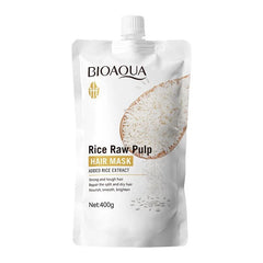 Bioaqua Rice Pulp Hair Mask Smooth - 400g Bioaqua
