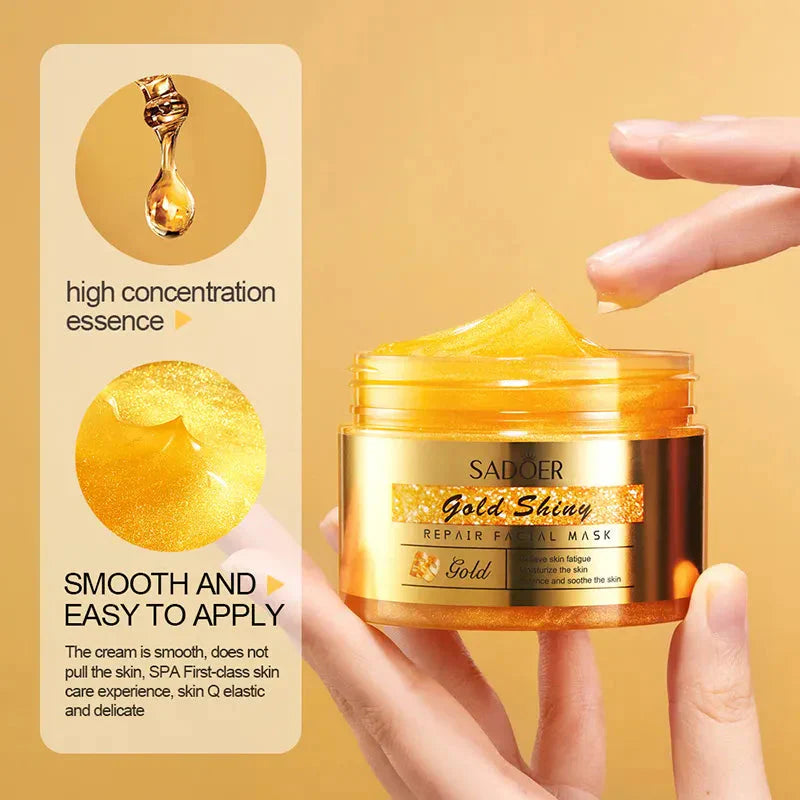 SADOER Gold Shiny Moisturizing Soothing Oil Control Refreshing Facial Mask - 120g Sadoer