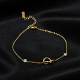 Gold Plated Chain Bracelet Featuring A Knot Motif