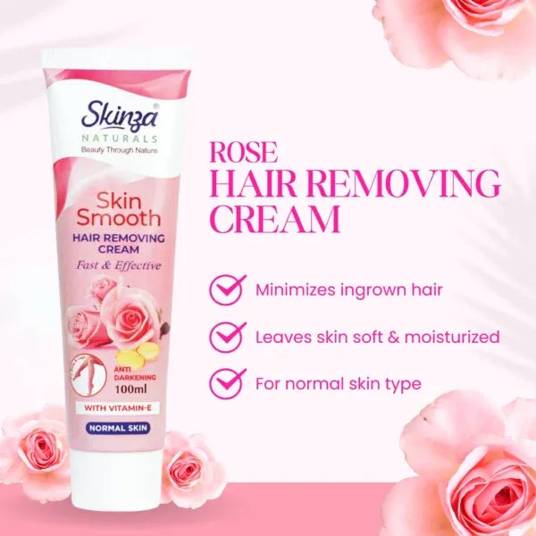 Skinza Rose Hair Removing Cream - 100ml Skinza