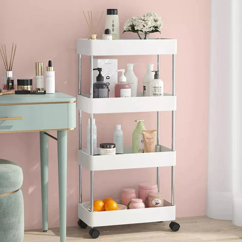 4 Layers Storage Rack Kitchen Trolley Movable Shelf Cosmia.pk