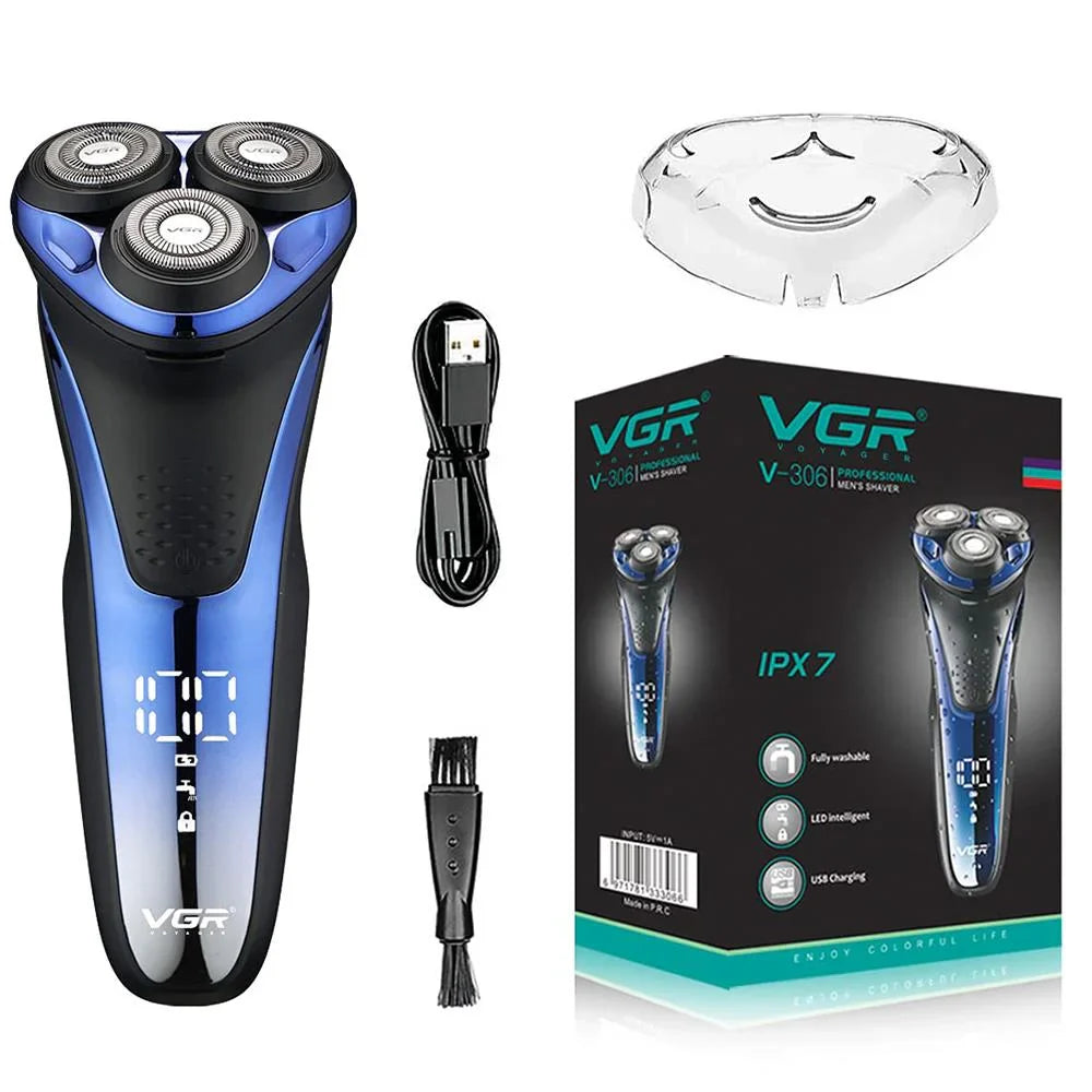 VGR V-306 Wet & Dry 3 Head Electric Shaver VGR