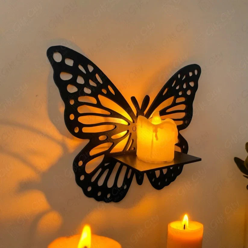 3D Wooden Wall Decorative Butterfly Wall Shelf Cosmia.pk