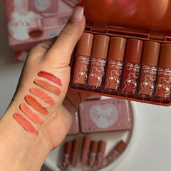 Color Castle Mini Bear Lip Gloss – Waterproof & Long-Lasting - 6 pcs Color Castle