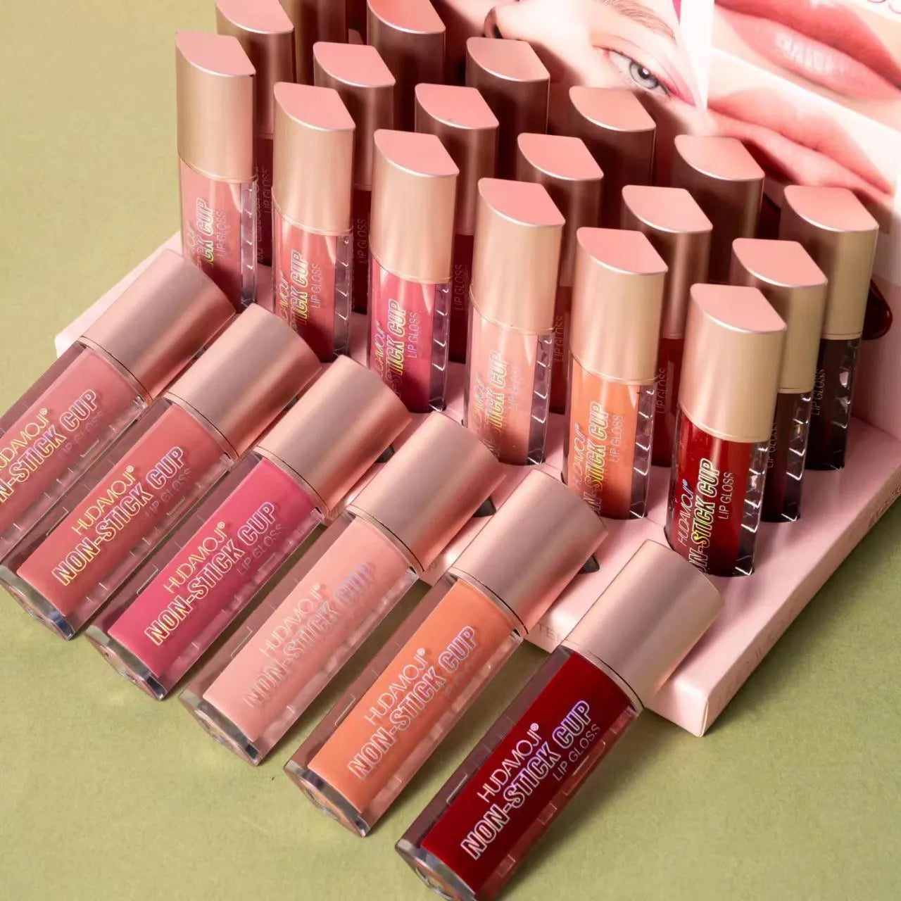 Huda Moji Non stick Long lasting Lipgloss 6Pcs Huda Moji