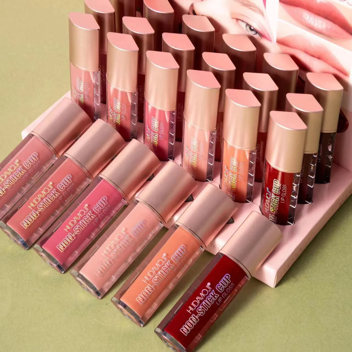 Huda Moji Non stick Long lasting Lipgloss 6Pcs Huda Moji