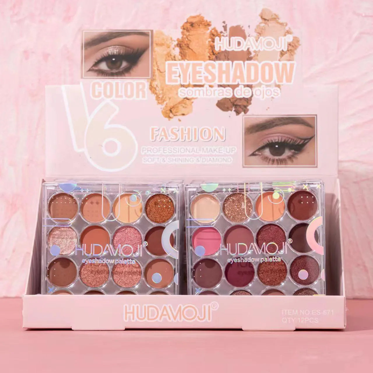 Hudamoji Fashion Eyeshadow Palette - 16 Colors Hudamoji