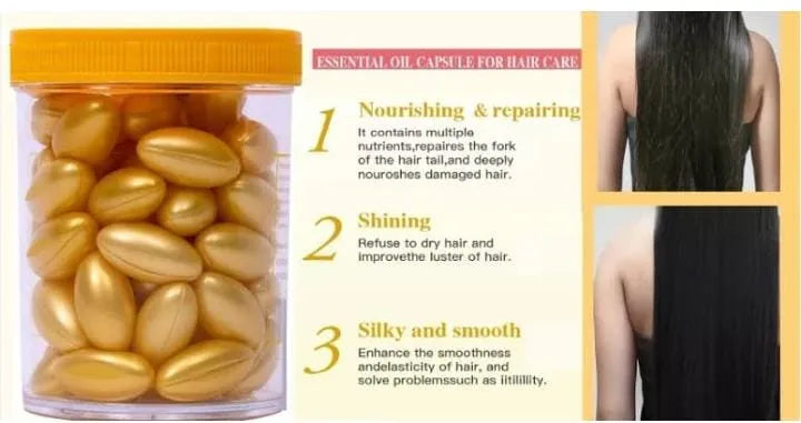 Hair Soften Essence Soft gel Capsules - 60 Pcs Cosmia.pk