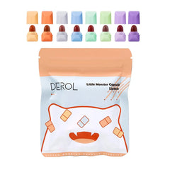 DEROL 8 Pcs Little Monster Capsule Lipstick Derol