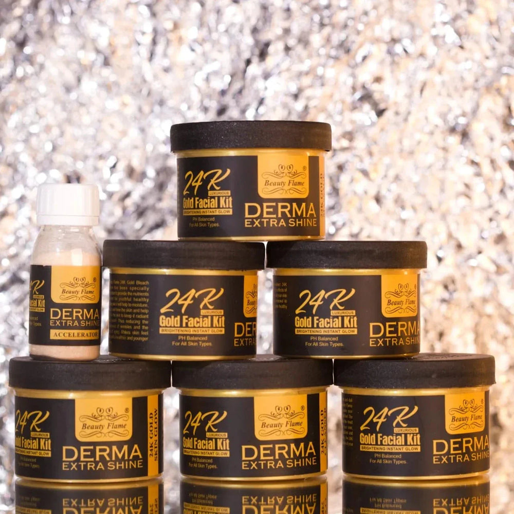 Derma Extra Shine 24k Gold Facial 6 Step Kit Derma Extra Shine