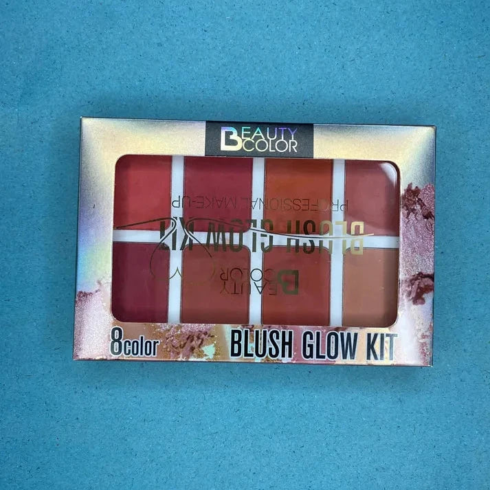 Beauty Color Blush Glow Kit - 8 Vibrant Colours Palette Beauty Color