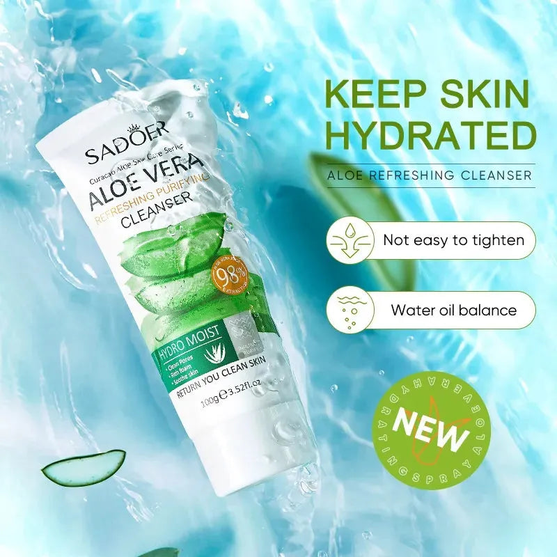 Sadoer Aloe Vera Refreshing Moisturizing Facial Cleanser 100g Sadoer