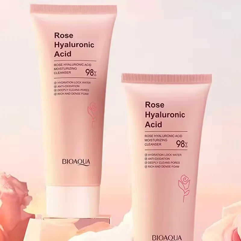 BIOAQUA Rose Hyaluronic Acid Moisturizing Cleanser – 100g Bioaqua