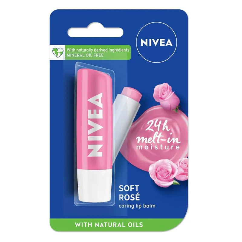 Nivea Soft Rose Lip Care - 4.8g Nivea