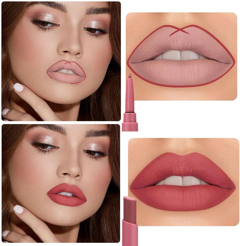 Dragon Ranee Double Head Matte Lip Liner Matte Lipstick Pen Dragon Ranee