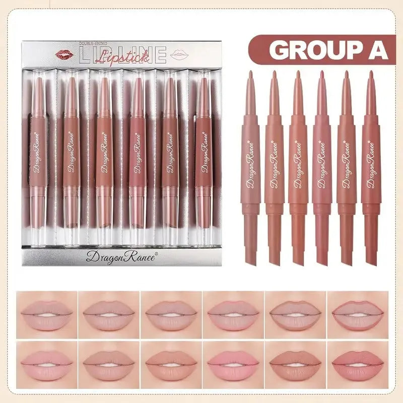 Dragon Ranee Double Head Matte Lip Liner Matte Lipstick Pen Dragon Ranee