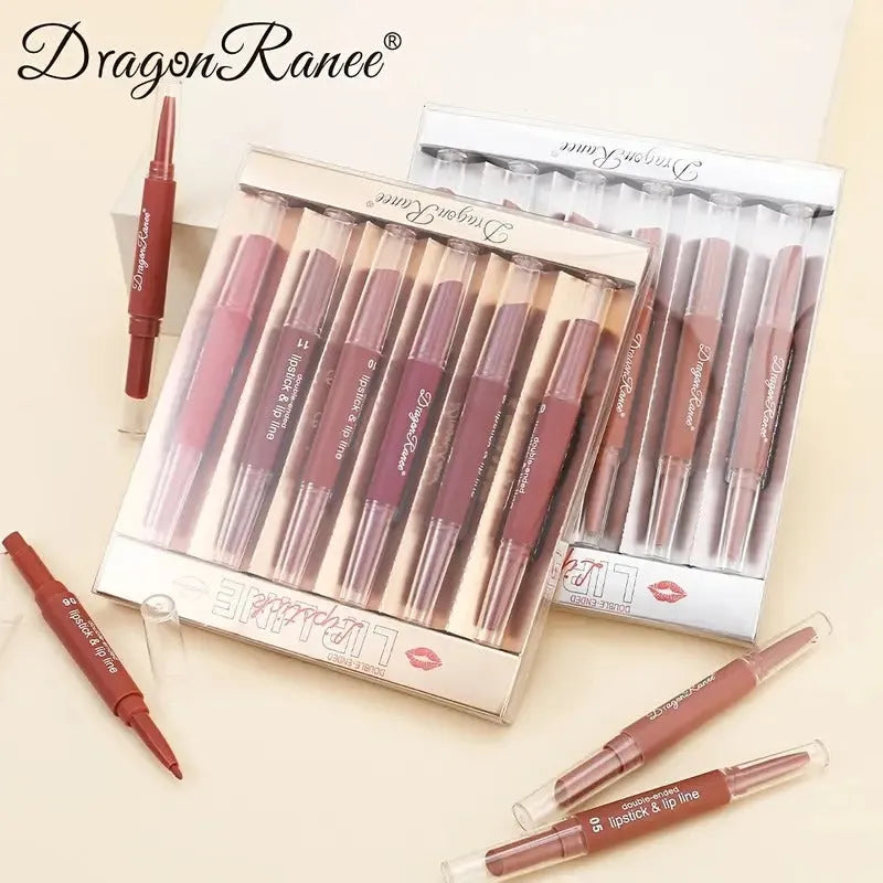 Dragon Ranee Double Head Matte Lip Liner Matte Lipstick Pen Dragon Ranee