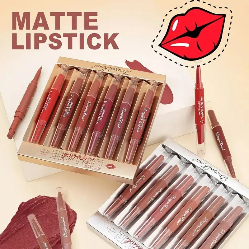 Dragon Ranee Double Head Matte Lip Liner Matte Lipstick Pen Dragon Ranee