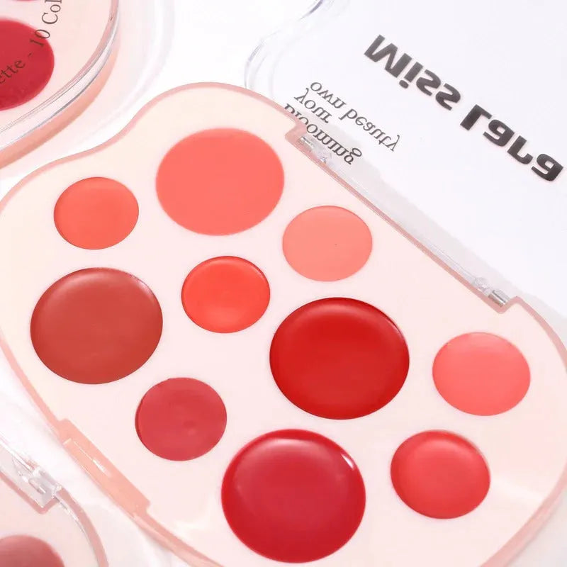 Miss Lara Aesthetic Lip & Cheek Cream - 10 Colors Palette Miss Lara