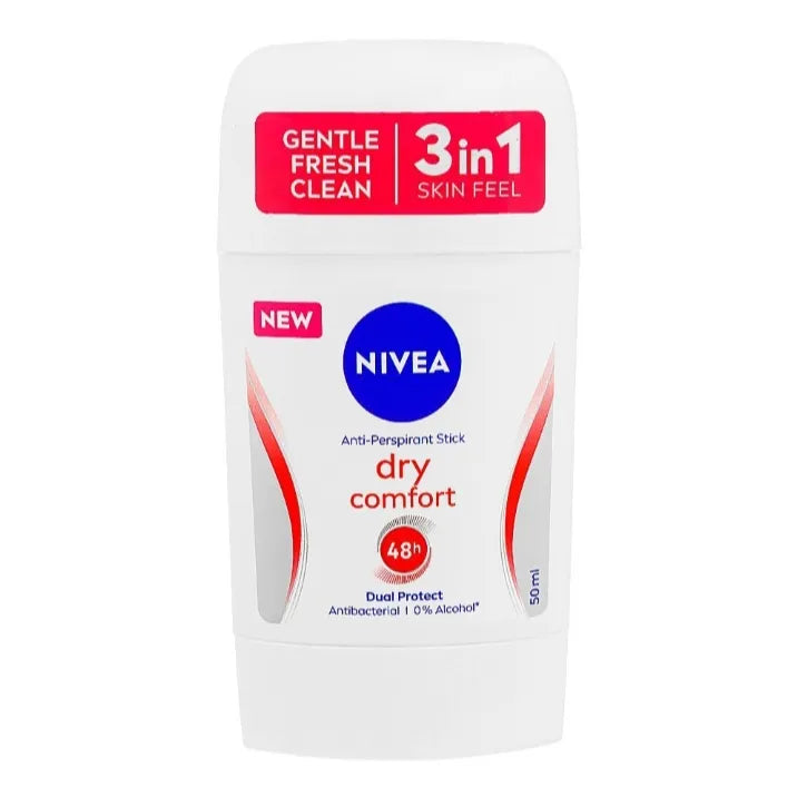 Nivea Dry Comfort Dual Protect Anti-Perspirant Deodorant Stick - 50ml Nivea